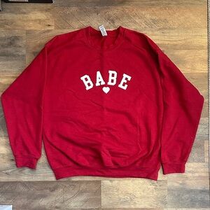 Red 'Babe' Sweater